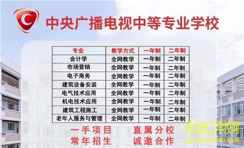 河北电大中专报名时间和专业介绍
