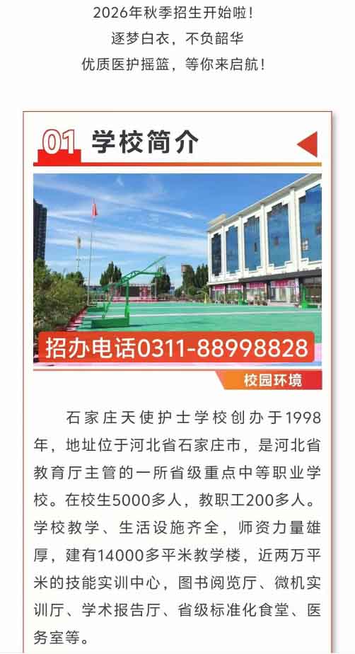 石家庄天使护士学校2026年秋季招生简章（图文版） 招生信息 第2张