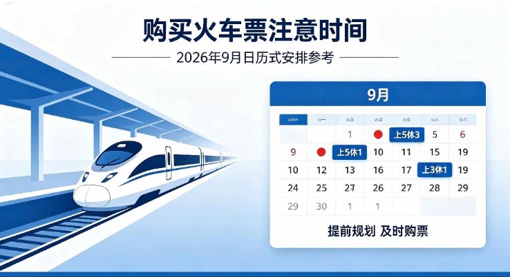 别记错！2026年中秋国庆调休时间表来了，各位同学火车票要这样买